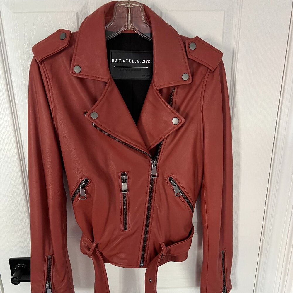 Bagatelle NYC Dusty Rose Genuine Leather Jacket